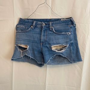 Rag and bone denim shorts size 24/00 low rise